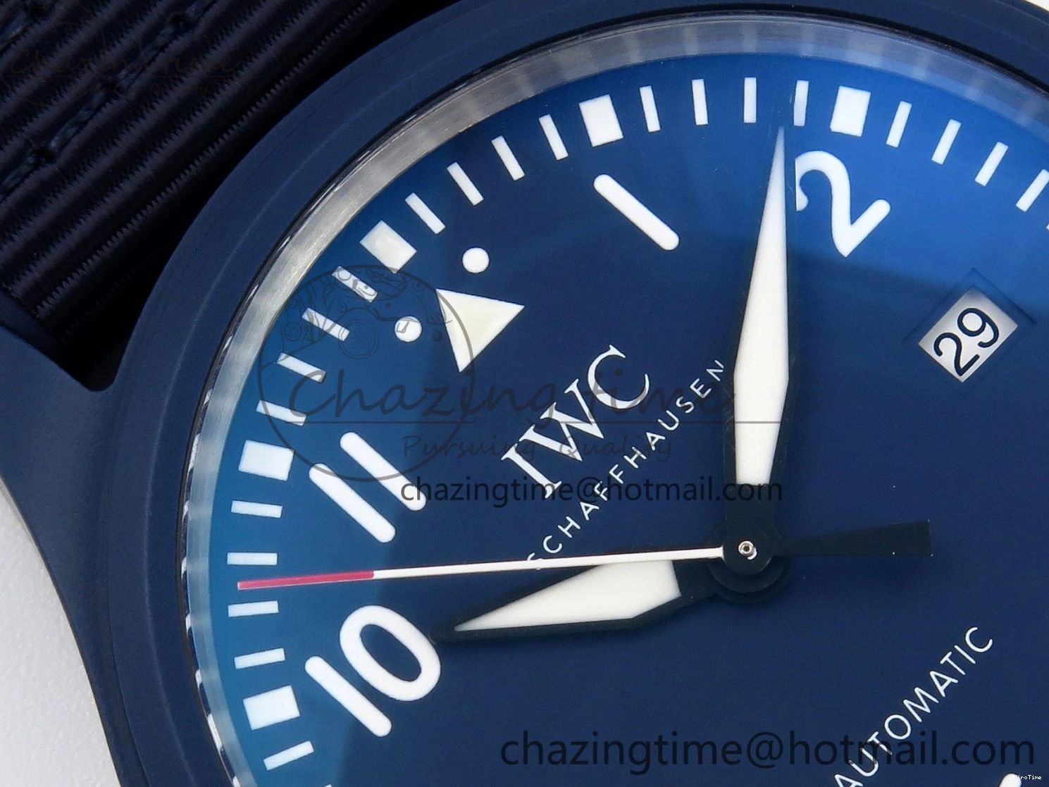 MIROTIME 0206 Original Pilot’s Watch Laureus Blue Ceramic IW328101 ZF 1:1 Best Edition on Blue Nylon Strap A 7027